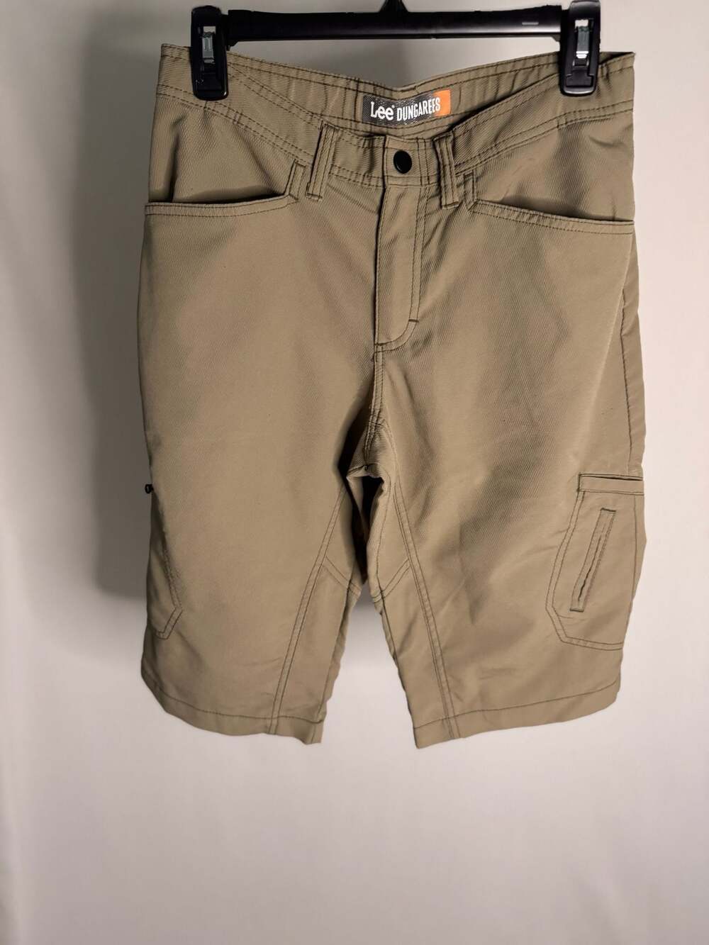 Lee Dungarees Boys Performance Cargo Shorts Size 18 R Khaki Tan